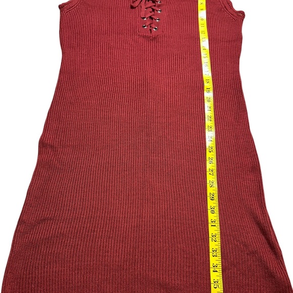 cupcakes & cashmere Red Lace-Up Mini Dress - Picture 7 of 7